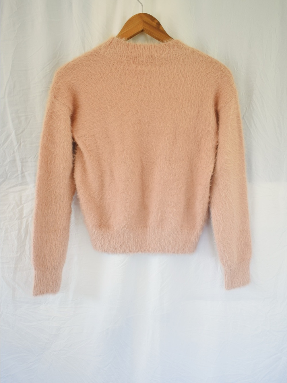 SO Blush Pink Fuzzy Crew Sweater - Picture 4 of 5